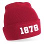 Manchester 1878 Football Beanie Hat (Red)