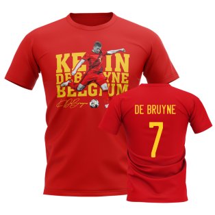 Kevin De Bruyne Belgium Player Tee (Red)