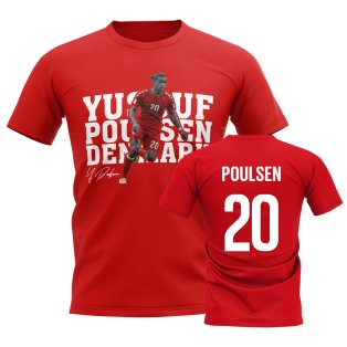 Yussuf Poulsen Denmark Player Tee (Red)