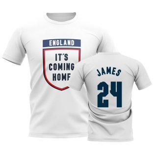 England Its Coming Home T-Shirt (James 24) - White