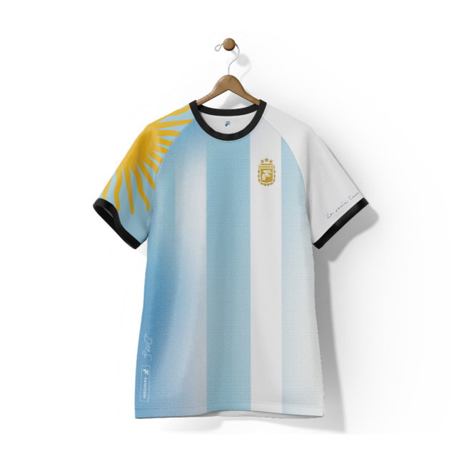 Argentina La Albiceleste Home Supporter Jersey Adult Short Sleeve
