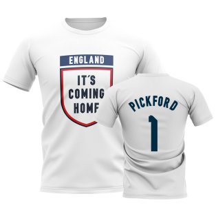 England Its Coming Home T-Shirt (Pickford 1) - White
