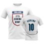 England Its Coming Home T-Shirt (Sterling 10) - White