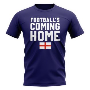 England Footballs Coming Home T-Shirt (Flag/Navy)