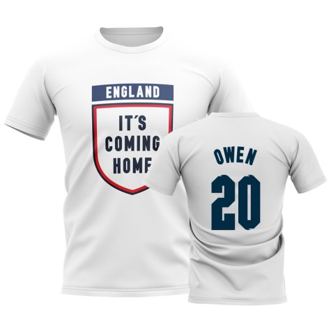 England Its Coming Home T-Shirt (Owen 20) - White