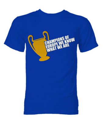 Chelsea Champions Of Europe T-Shirt (Blue)