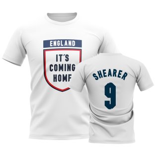England Its Coming Home T-Shirt (Shearer 9) - White
