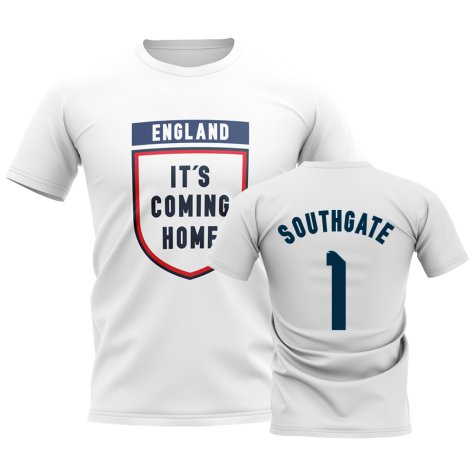 England Its Coming Home T-Shirt (Southgate 1) - White