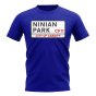 Cardiff Ninian Park Street Sign T-Shirt (Royal)