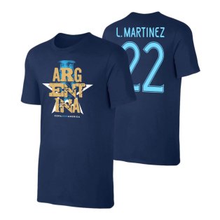 Argentina Qualifiers T-Shirt (L. Martinez 22) Dark Blue