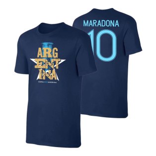 Argentina Qualifiers T-Shirt (Maradona 10) Dark Blue