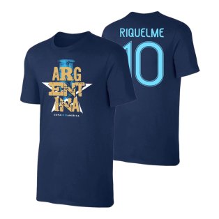 Argentina Qualifiers T-Shirt (Riquelme 10) Dark Blue