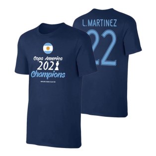 Argentina WINNERS T-Shirt (L. Martinez 22) Dark Blue