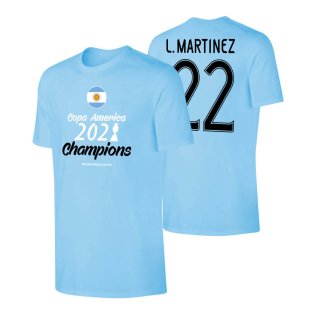 Argentina WINNERS T-Shirt (L. Martinez 22) Light Blue