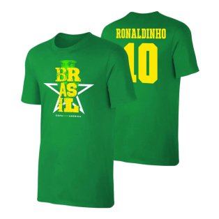 Brazil Qualifiers T-Shirt (Ronaldinho 10) Green