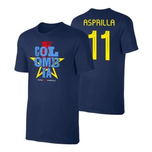 Colombia Qualifiers T-Shirt (Asprilla 11) Dark Blue
