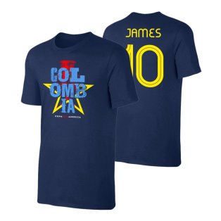 Colombia Qualifiers T-Shirt (James 10) Dark Blue