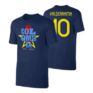 Colombia Qualifiers T-Shirt (Valderrama 10) Dark Blue