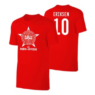 Denmark Euro 2020 T-Shirt (Eriksen 10) Red