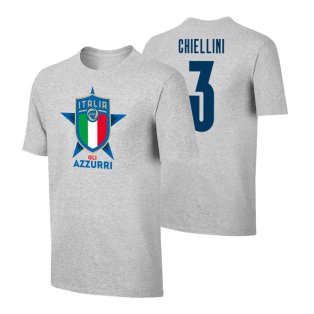 Italy Euro 2020 T-Shirt (Chiellini 3) Grey