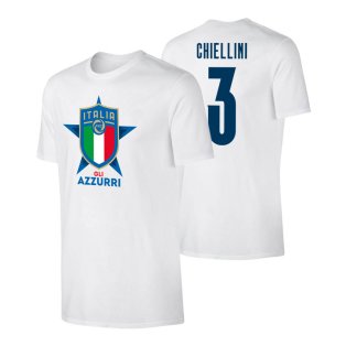 Italy Euro 2020 T-Shirt (Chiellini 3) White