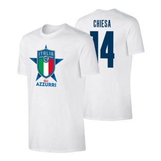 Italy Euro 2020 T-Shirt (Chiesa 14) White