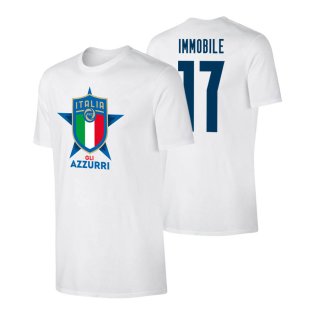 Italy Euro 2020 T-Shirt (Immobile 17) White
