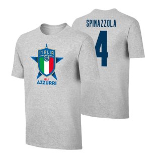Italy Euro 2020 T-Shirt (Spinazzola 4) Grey