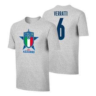 Italy Euro 2020 T-Shirt (Verratti 6) Grey
