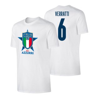 Italy Euro 2020 T-Shirt (Verratti 6) White