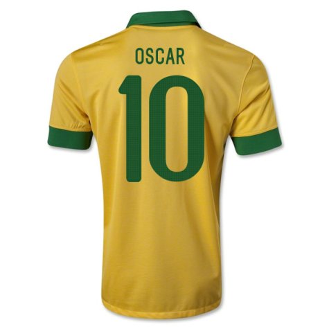 2013-14 Brazil Home Shirt (Oscar 10) - Kids