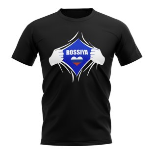 Russia Chest Badge T-Shirt (Black)