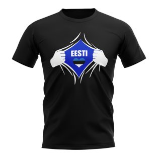 Estonia Chest Badge T-Shirt (Black)