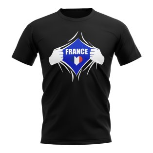 France Chest Badge T-Shirt (Black)