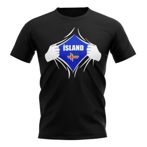 Iceland Chest Badge T-Shirt (Black)