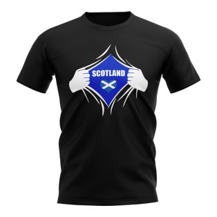 Scotland Chest Badge T-Shirt (Black)