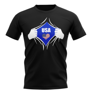 USA Chest Badge T-Shirt (Black)