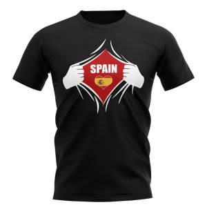 Spain Chest Badge T-Shirt (Black)