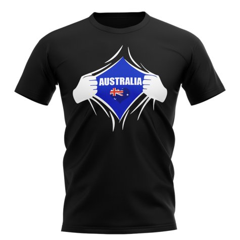 Australia Chest Badge T-Shirt (Black)