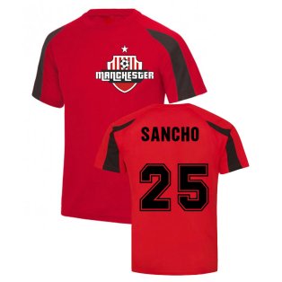 Jadon Sancho Man Utd Sports Training Jersey (Red)