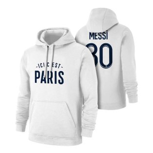 Paris ICI CEST 21 footer with hood MESSI, white