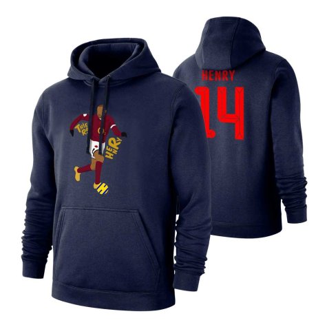 Thierry Henry TITI footer with hood, dark blue