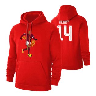 Thierry Henry TITI footer with hood, red