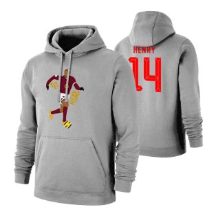 Thierry Henry TITI footer with hood, grey