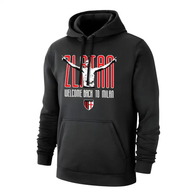 Milan Zlatan Welcome Back footer with hood, black