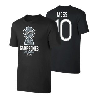 Argentina CA2021 CAMPEONES t-shirt MESSI, black