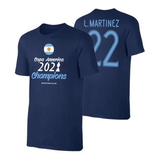 Argentina CA2021 WINNERS t-shirt LAUTARO, dark blue