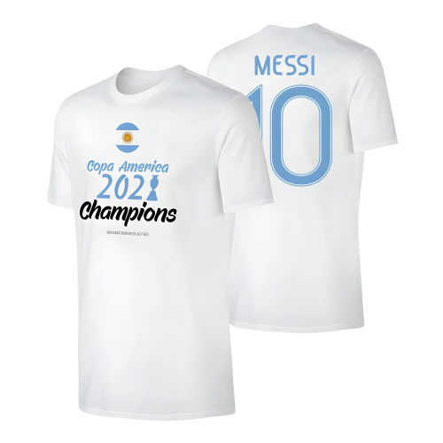 Argentina CA2021 WINNERS t-shirt MESSI, white