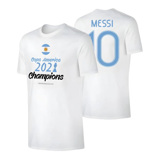 Argentina CA2021 WINNERS t-shirt MESSI, white