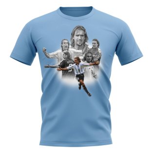 Gabriel Batistuta Collage Legend T-Shirt (Sky)